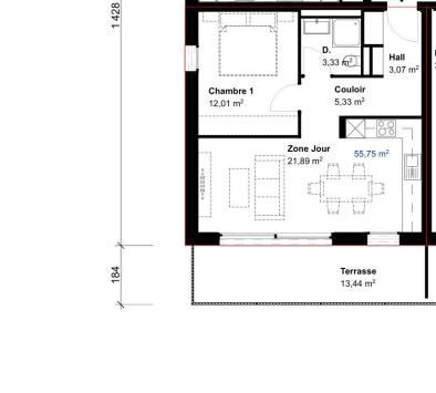Saxon, Valais - Apartment / flat 3.5 Rooms 98.50 m2  from CHF 490'000.-