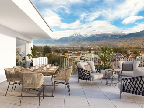 Bramois, Valais - Penthouse 4.5 Rooms 155.50 m2  from CHF 985'000.-